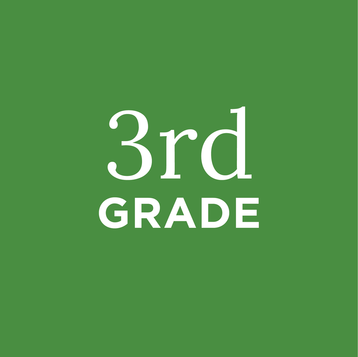 3rd Grade
